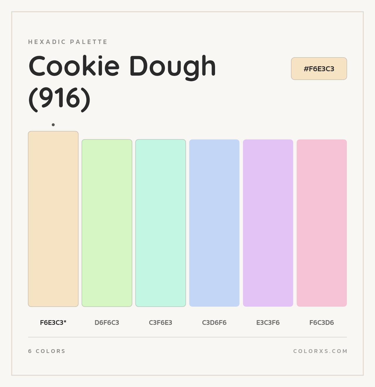 Cookie Dough (916) - Hexadic Color Palette