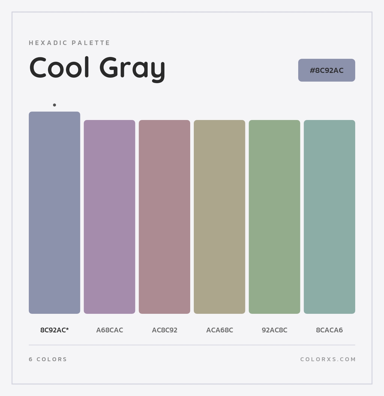 Cool Gray - Hexadic Color Palette