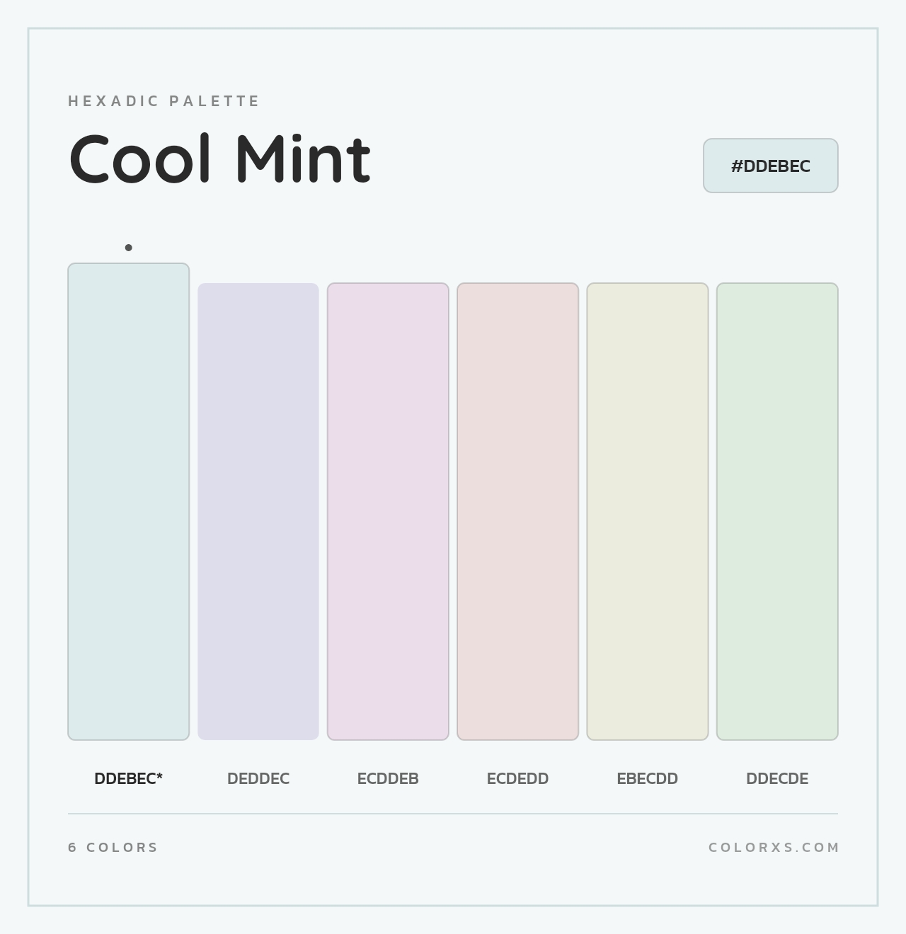 Cool Mint - Hexadic Color Palette