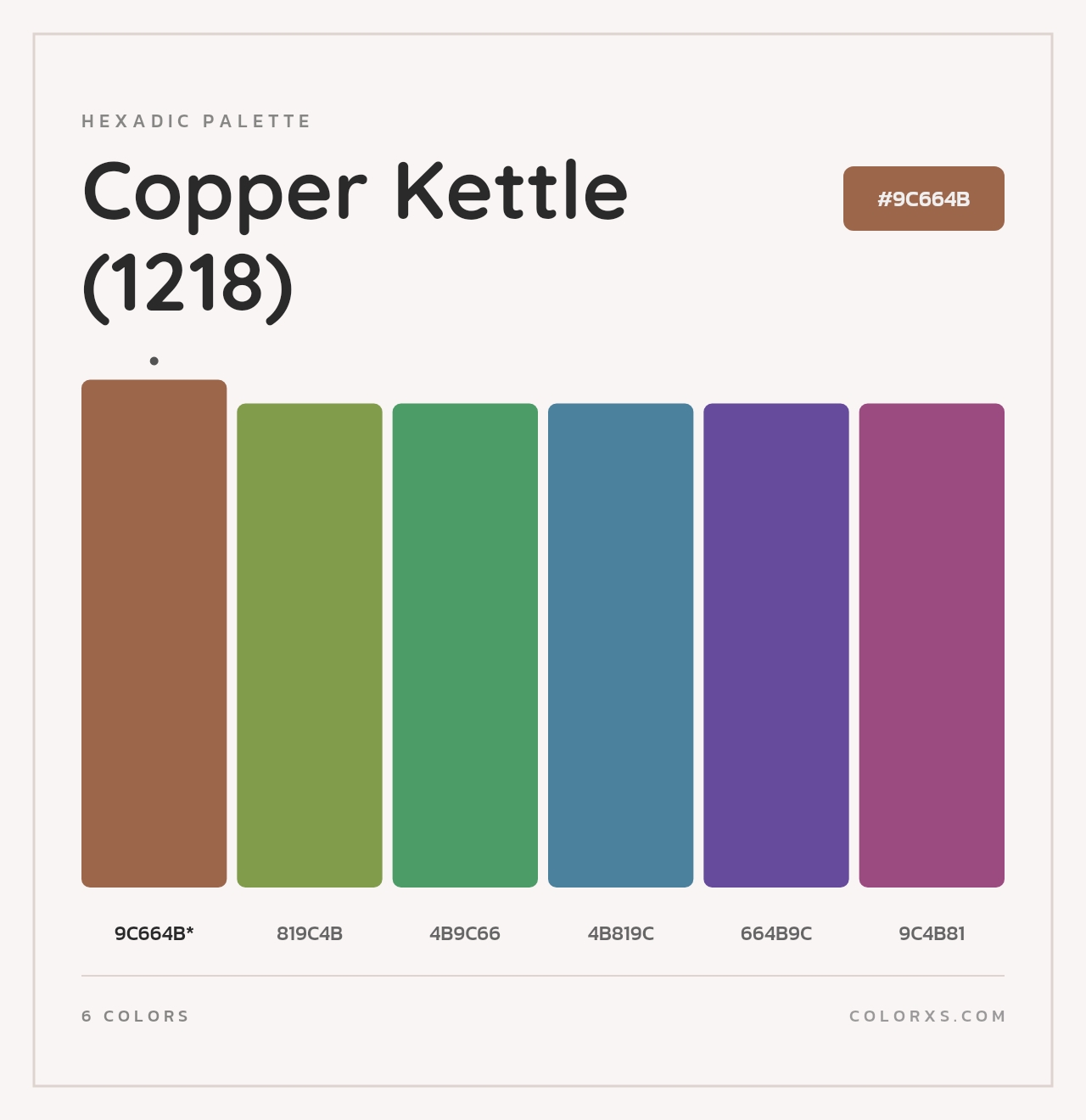 Copper Kettle (1218) - Hexadic Color Palette