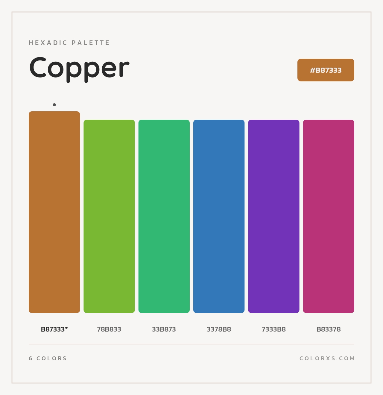 Copper - Hexadic Color Palette