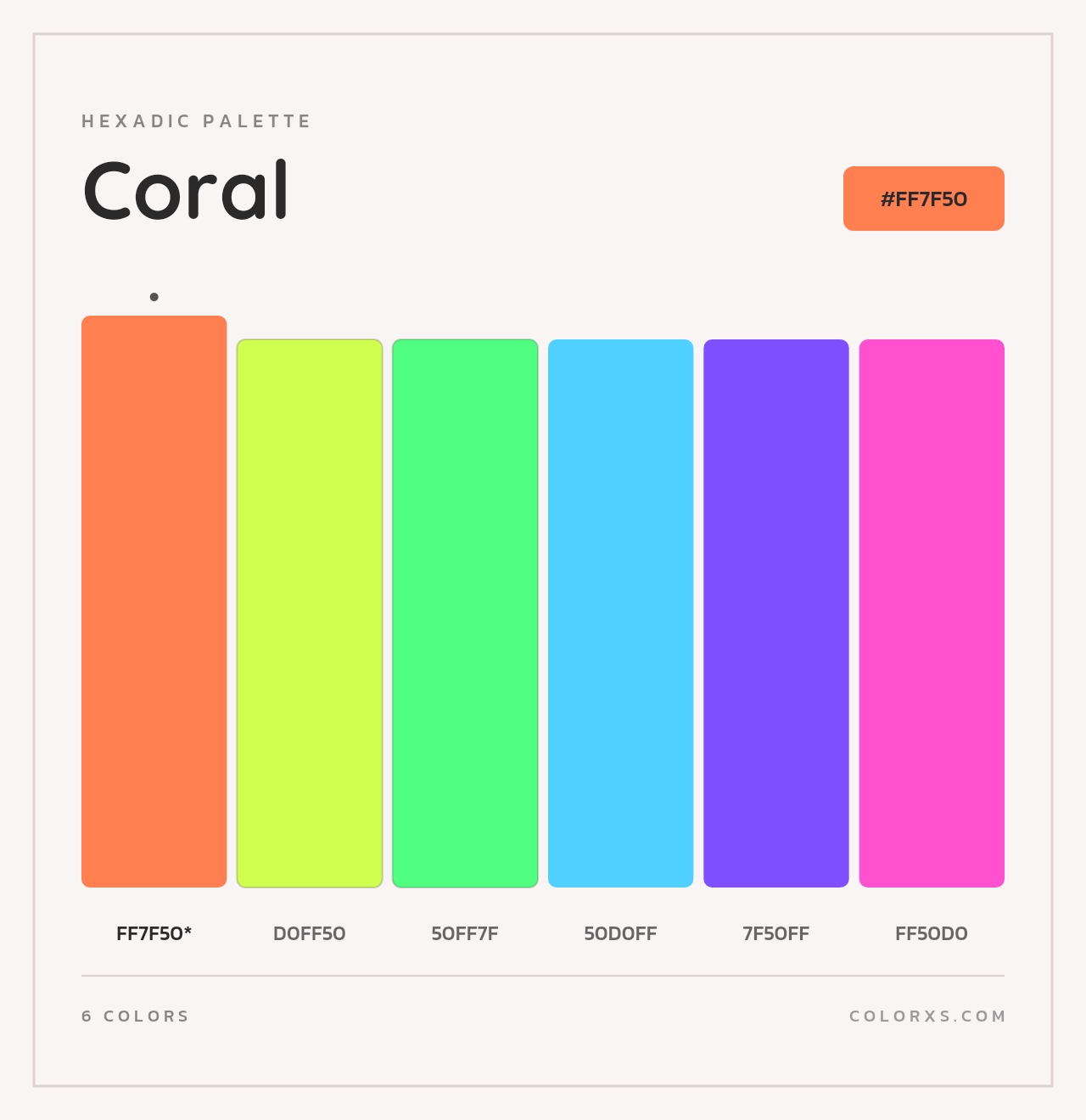 Coral - Hexadic Color Palette