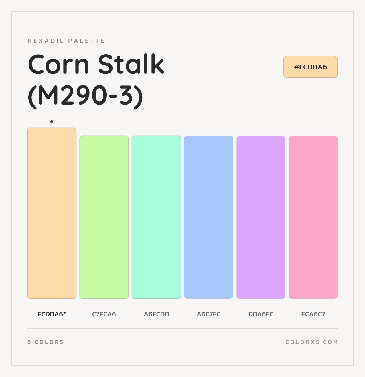 Corn Stalk (M290-3) - Hexadic Color Palette