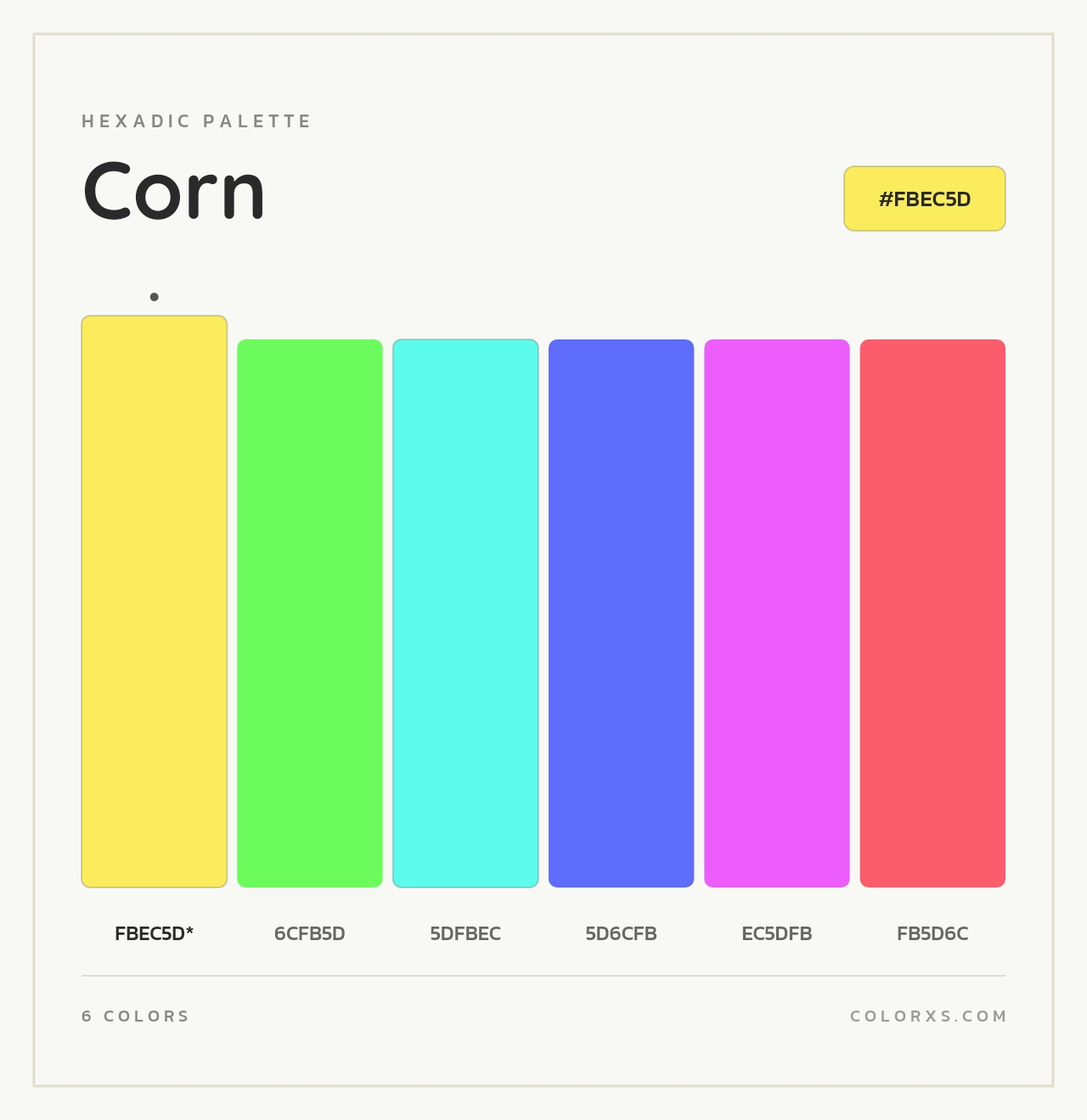 Corn - Hexadic Color Palette