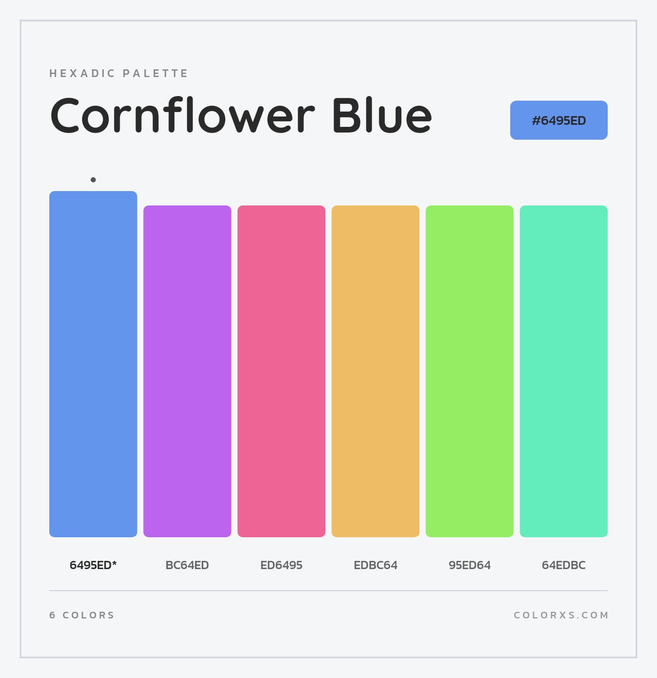 Cornflower Blue - Hexadic Color Palette