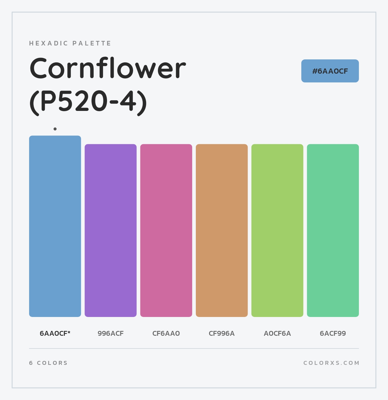 Cornflower (P520-4) - Hexadic Color Palette