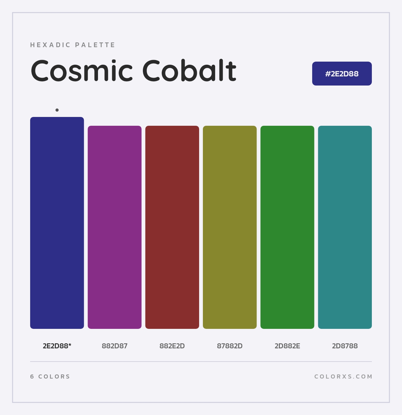 Cosmic Cobalt - Hexadic Color Palette