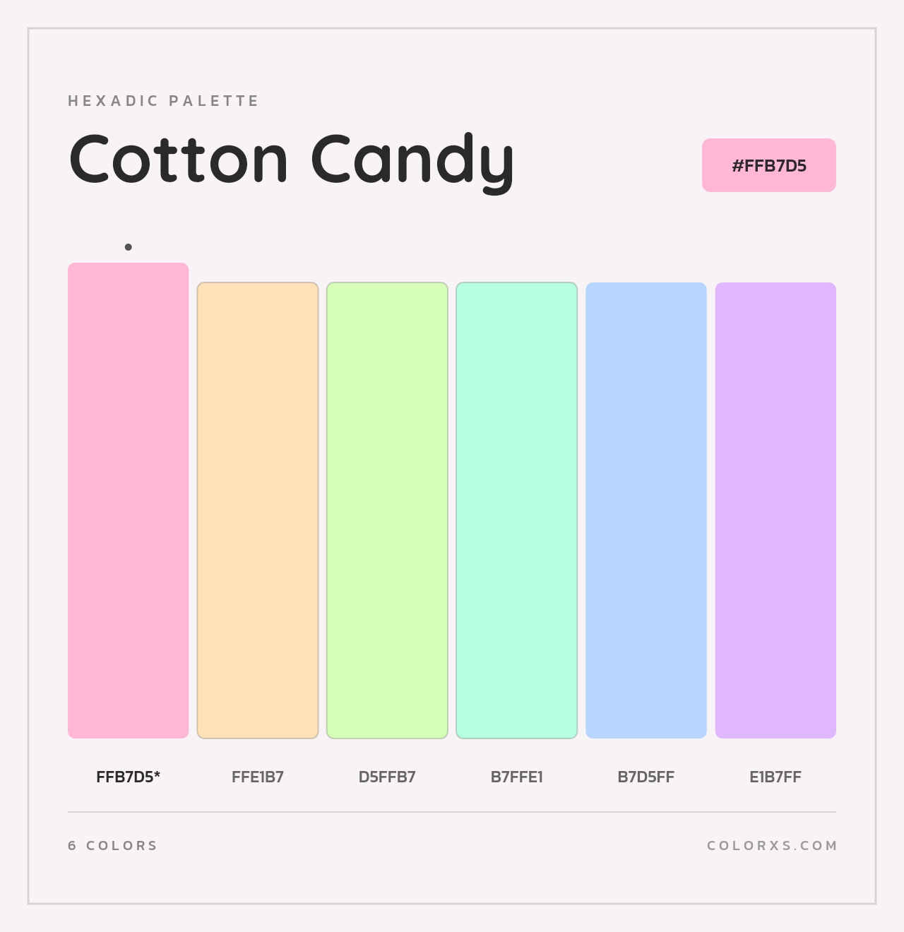Cotton Candy - Hexadic Color Palette