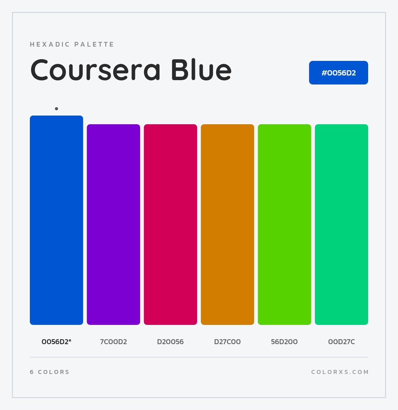 Coursera Blue - Hexadic Color Palette