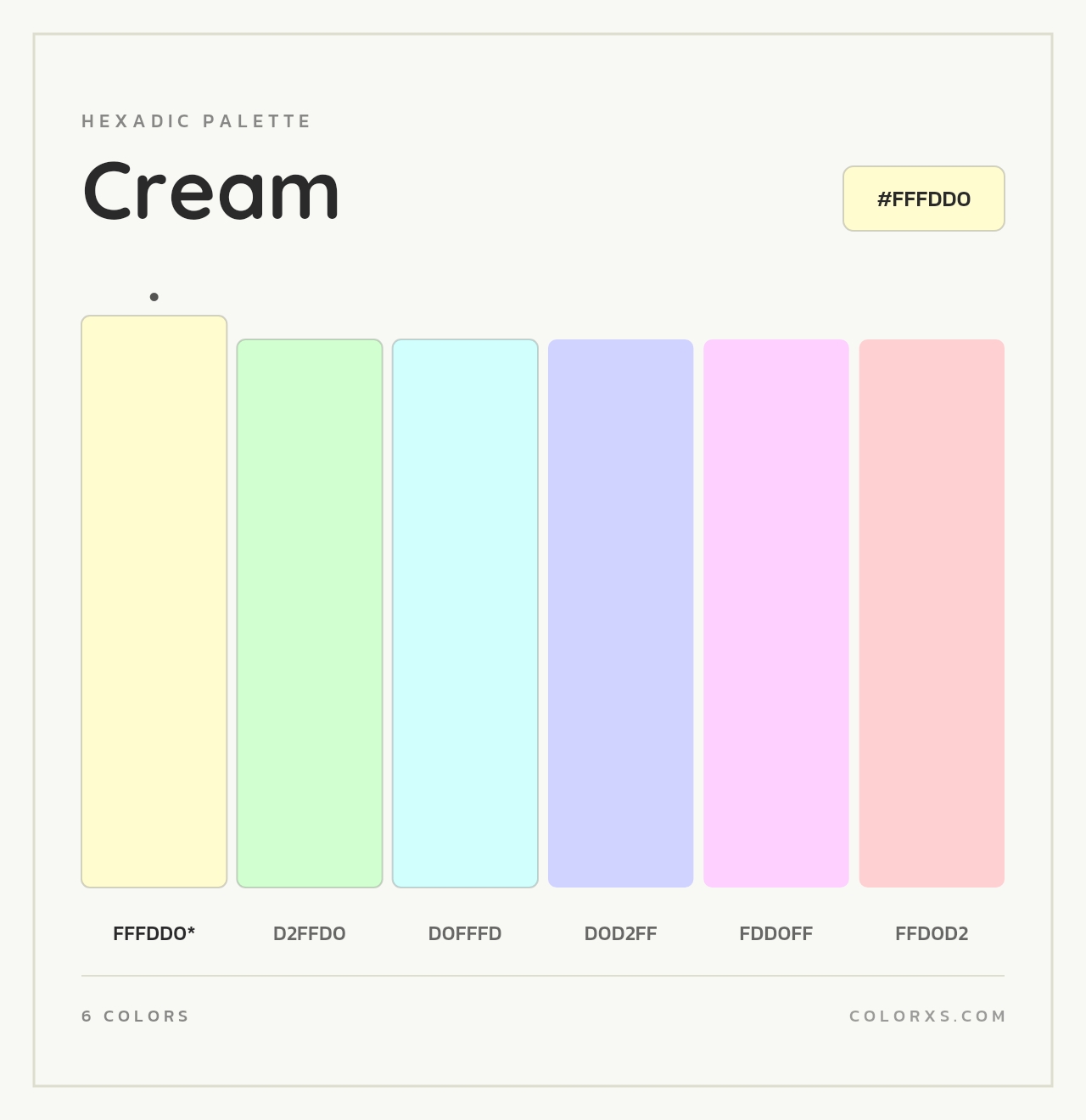 Cream - Hexadic Color Palette