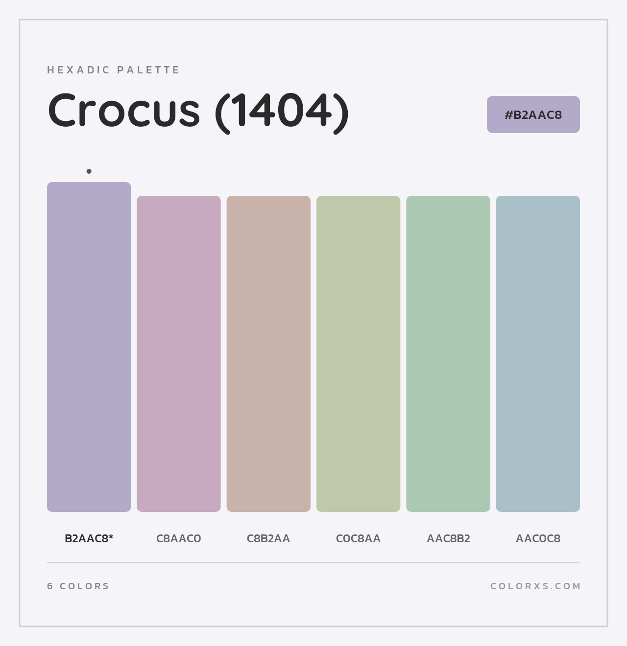 Crocus (1404) - Hexadic Color Palette