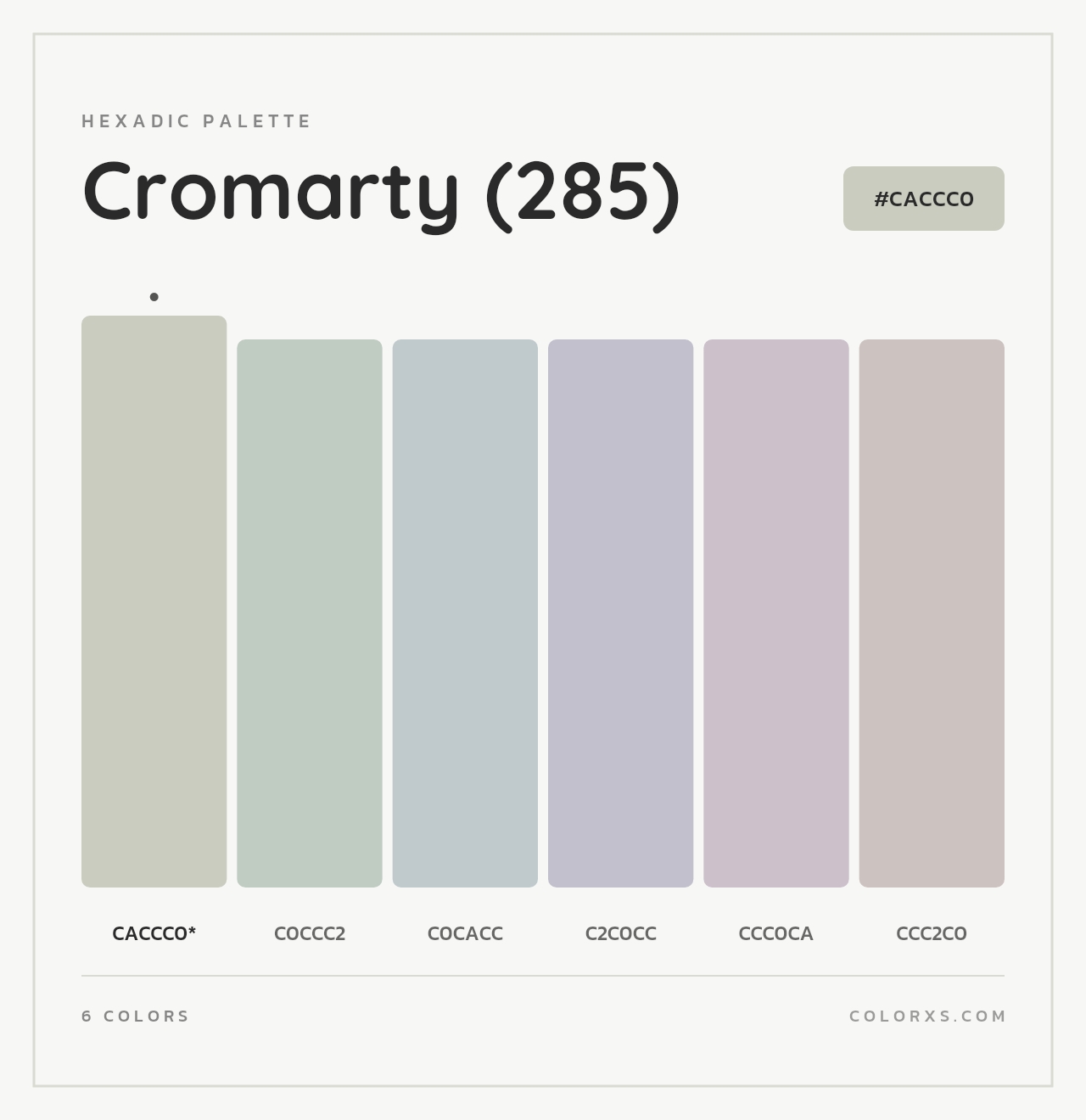 Cromarty (285) - Hexadic Color Palette