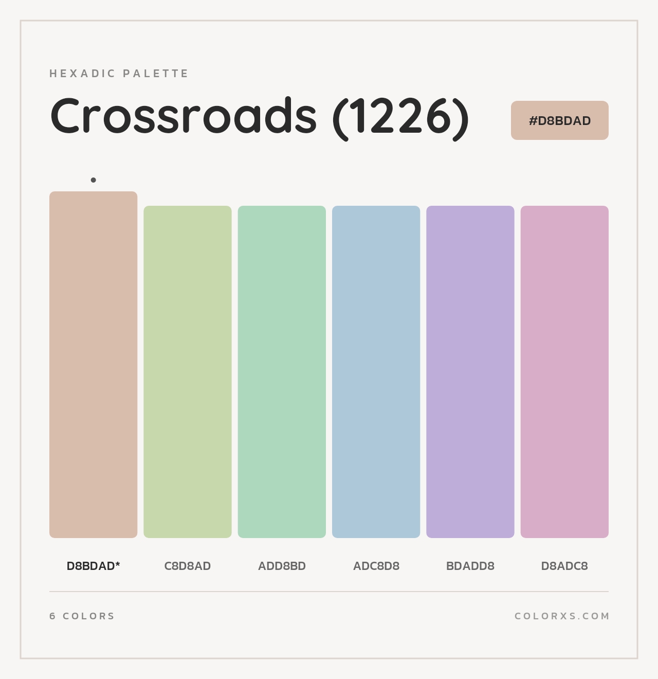 Crossroads (1226) - Hexadic Color Palette
