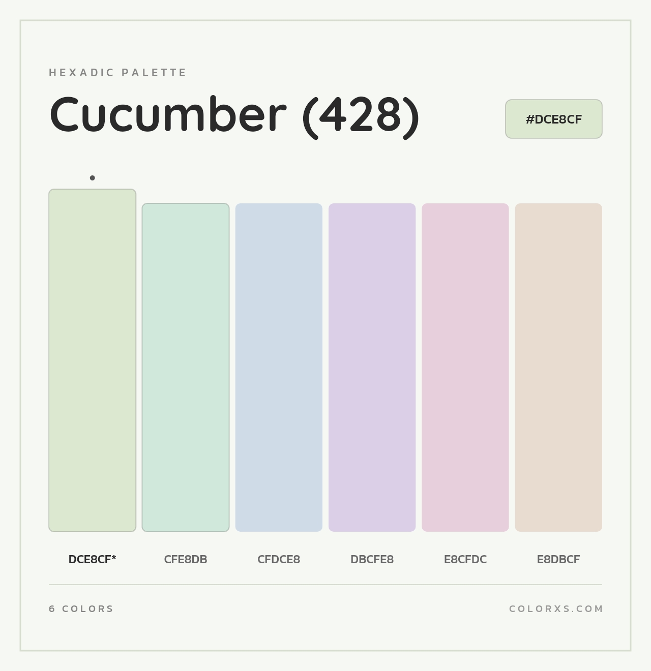 Cucumber (428) - Hexadic Color Palette
