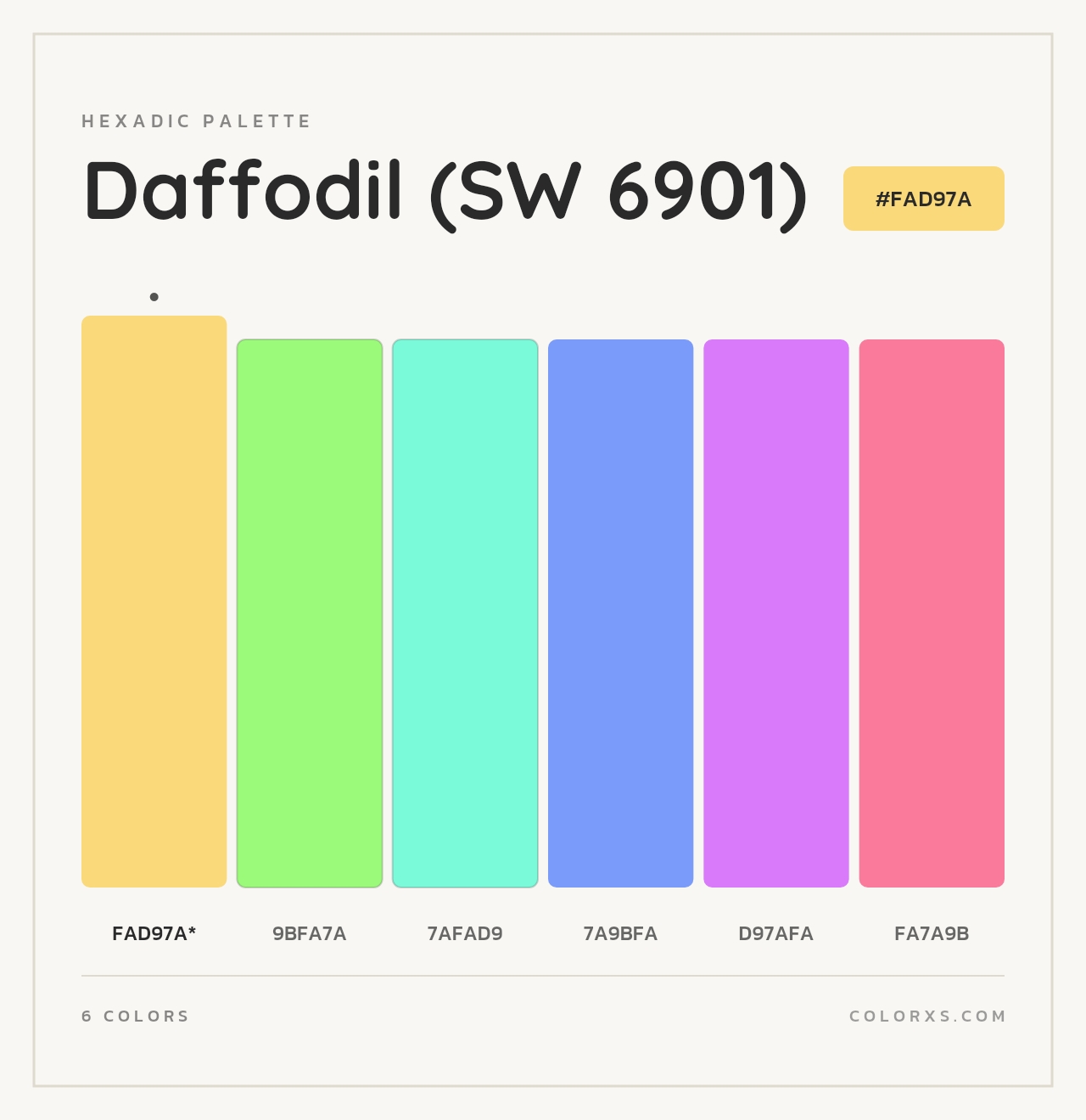 Daffodil (SW 6901) - Hexadic Color Palette