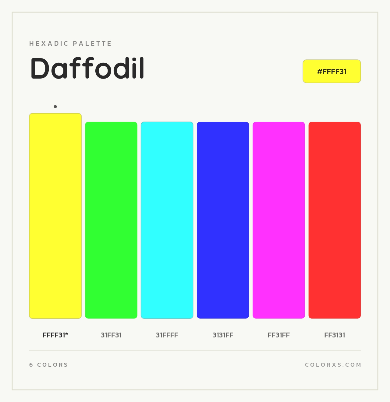 Daffodil - Hexadic Color Palette