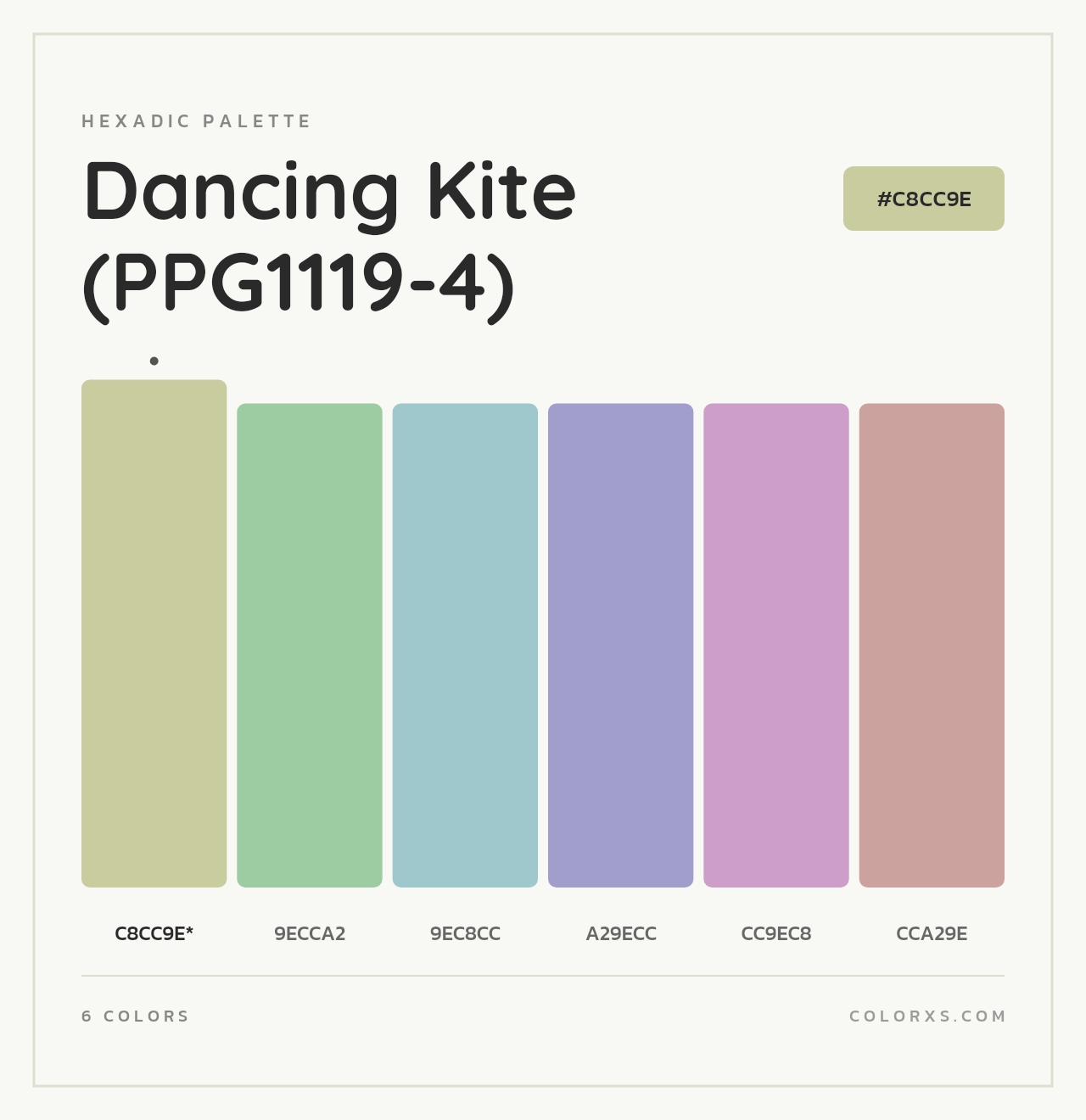 Dancing Kite (PPG1119-4) - Hexadic Color Palette