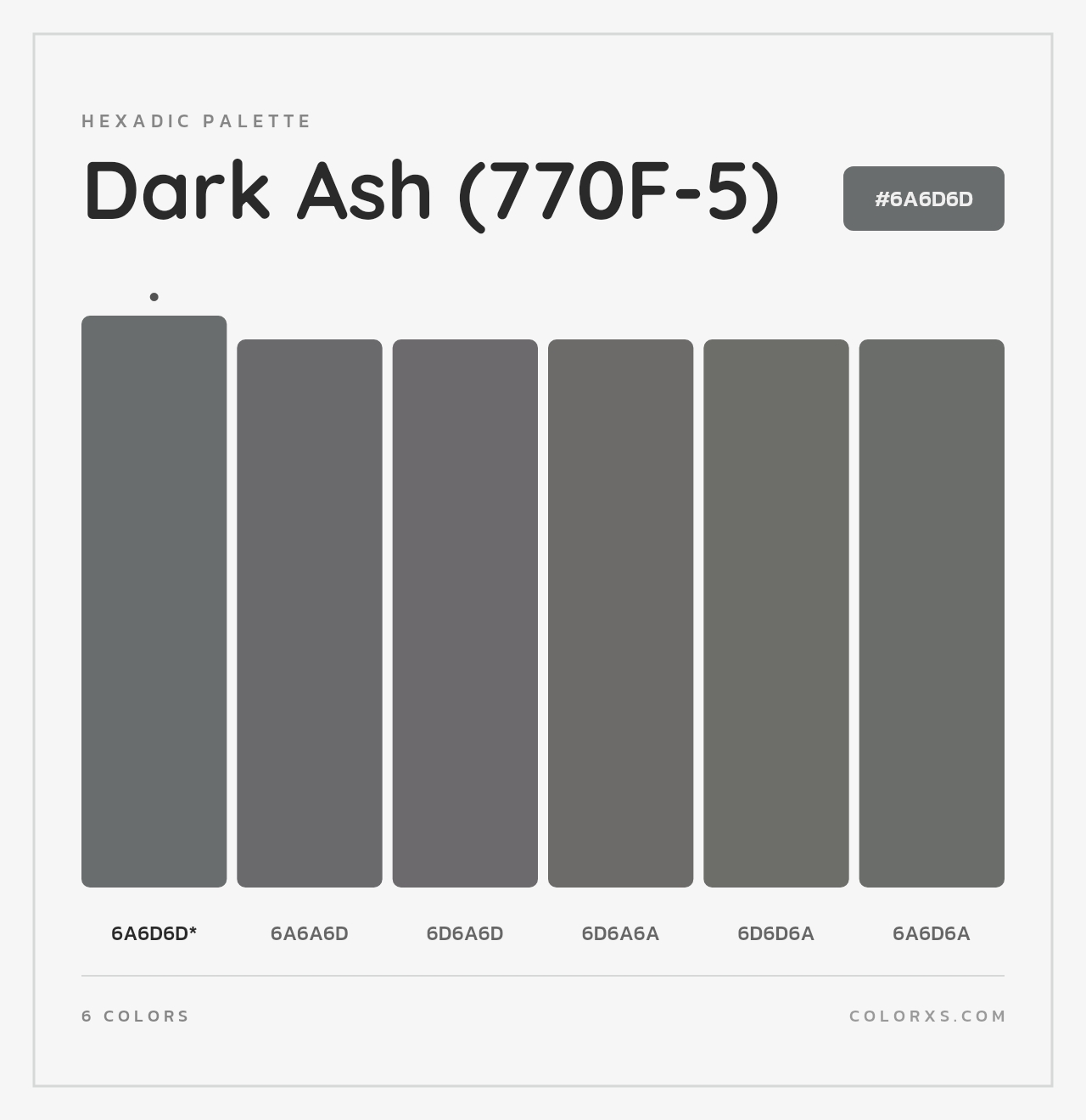 Dark Ash (770F-5) - Hexadic Color Palette