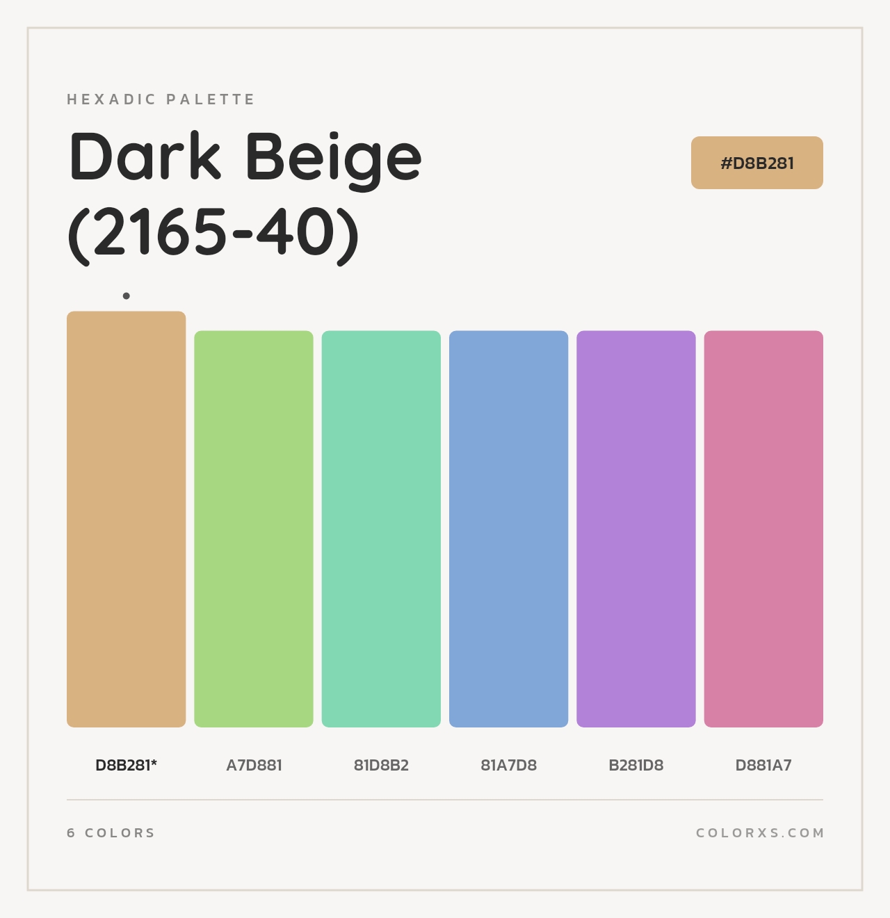 Dark Beige (2165-40) - Hexadic Color Palette