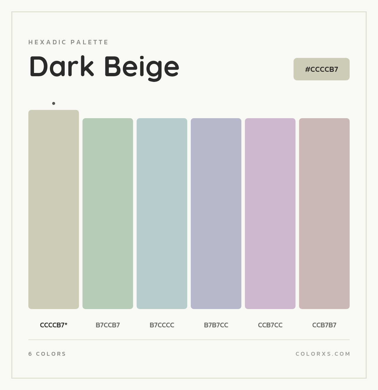 Dark Beige - Hexadic Color Palette