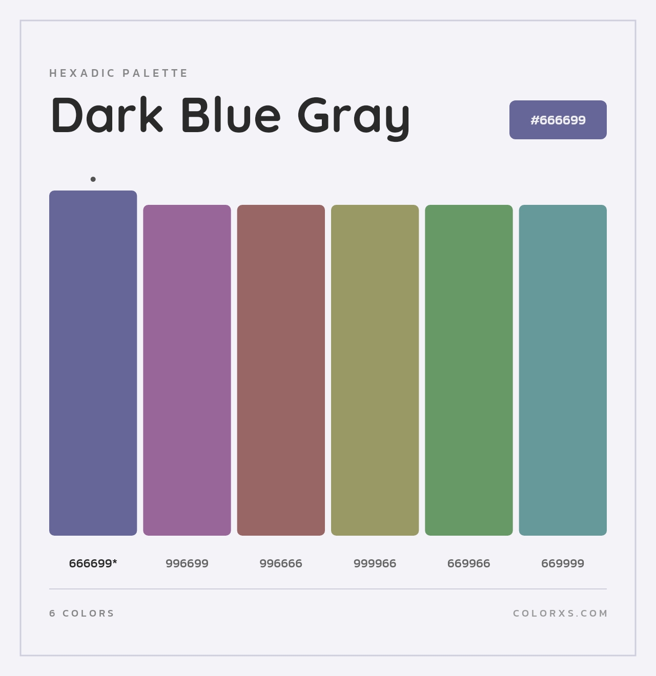Dark Blue Gray - Hexadic Color Palette