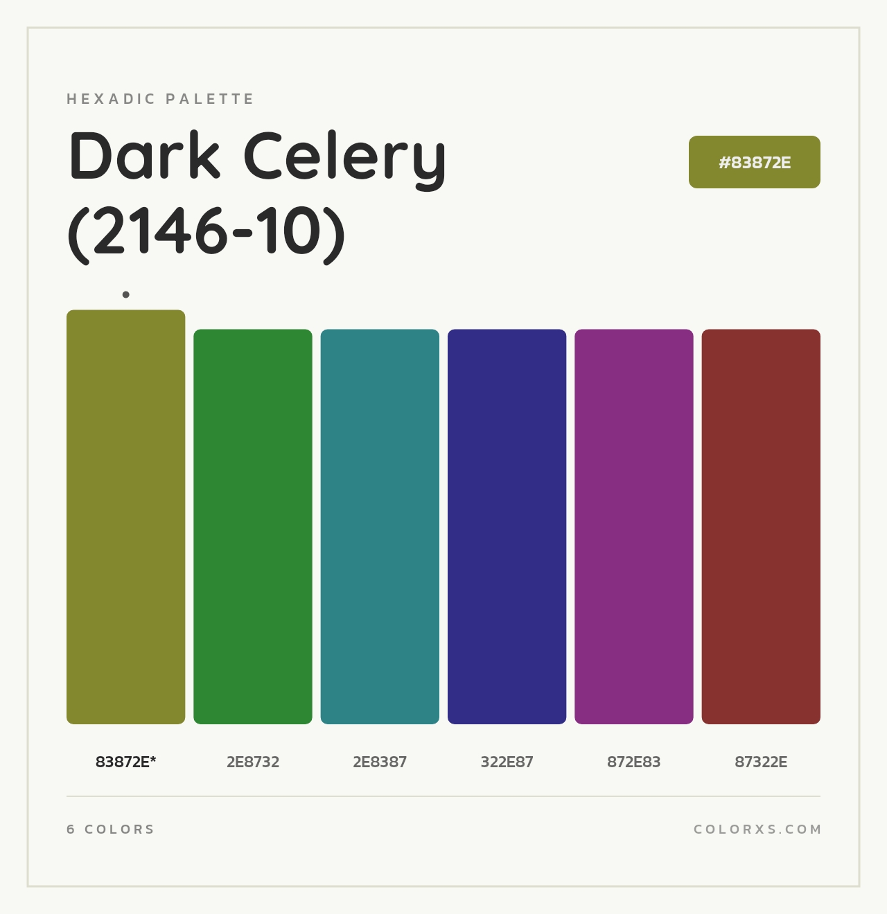 Dark Celery (2146-10) - Hexadic Color Palette