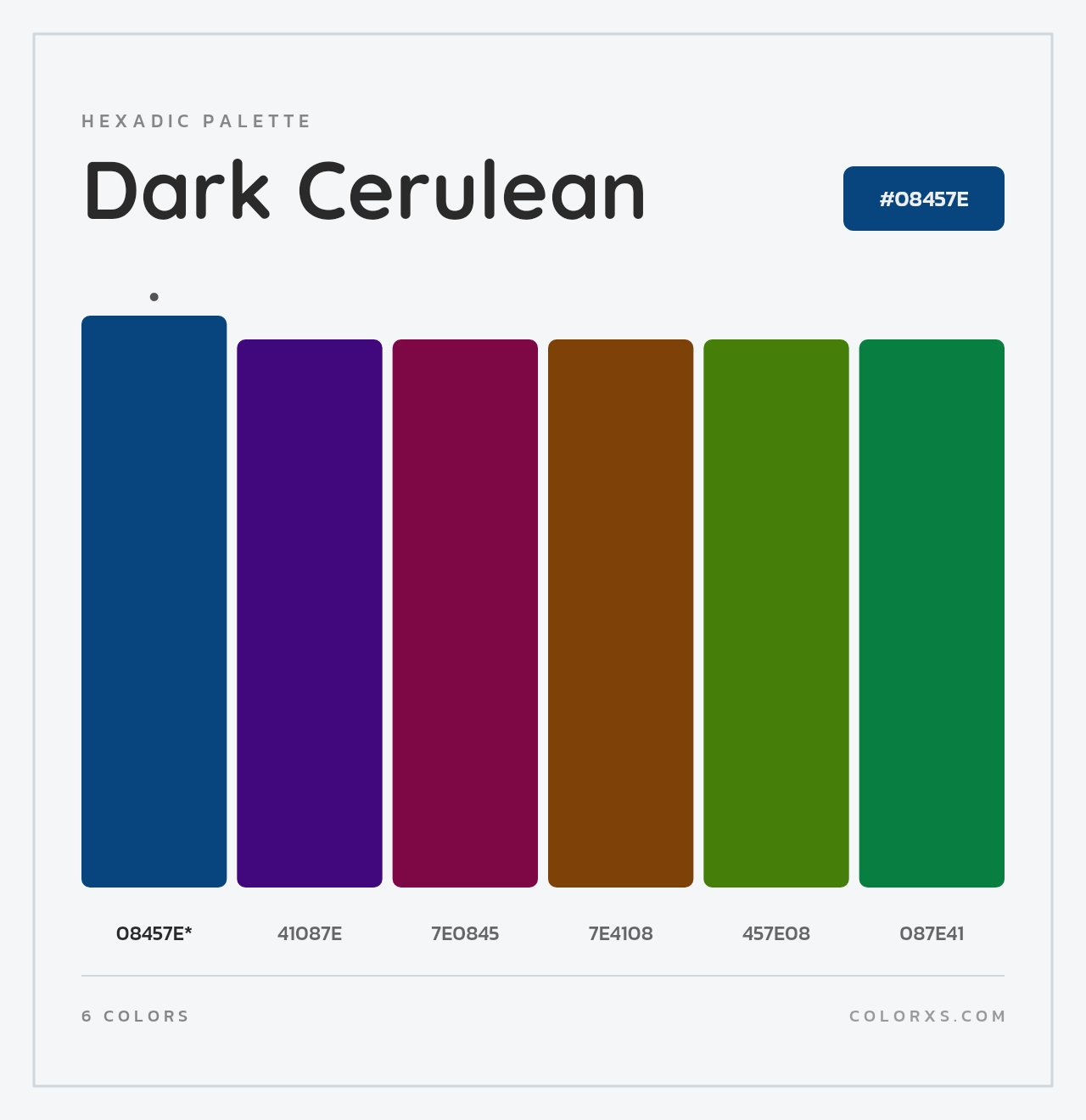 Dark Cerulean - Hexadic Color Palette