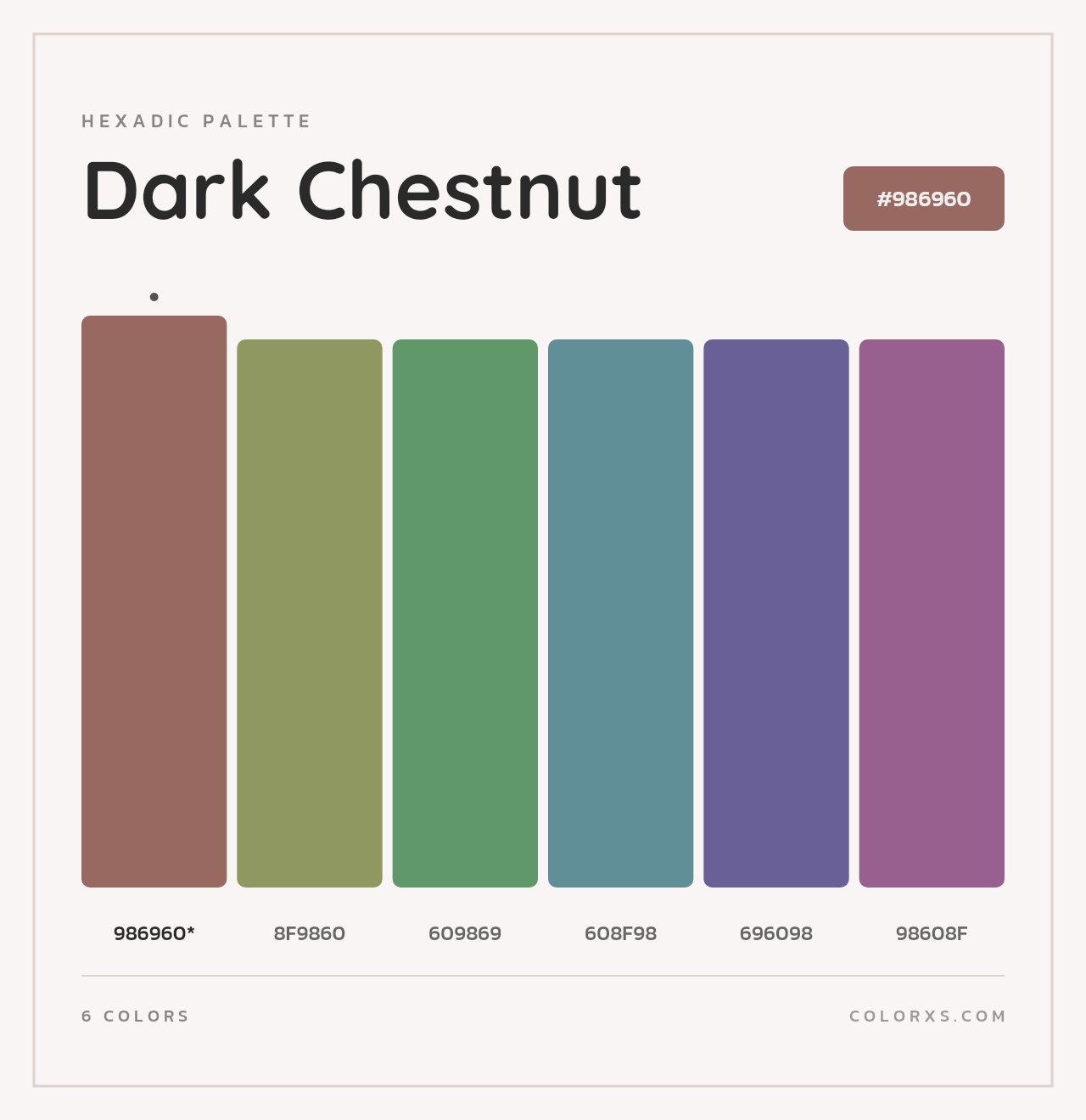 Dark Chestnut - Hexadic Color Palette