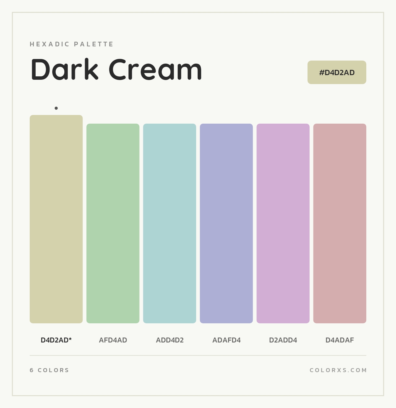 Dark Cream - Hexadic Color Palette