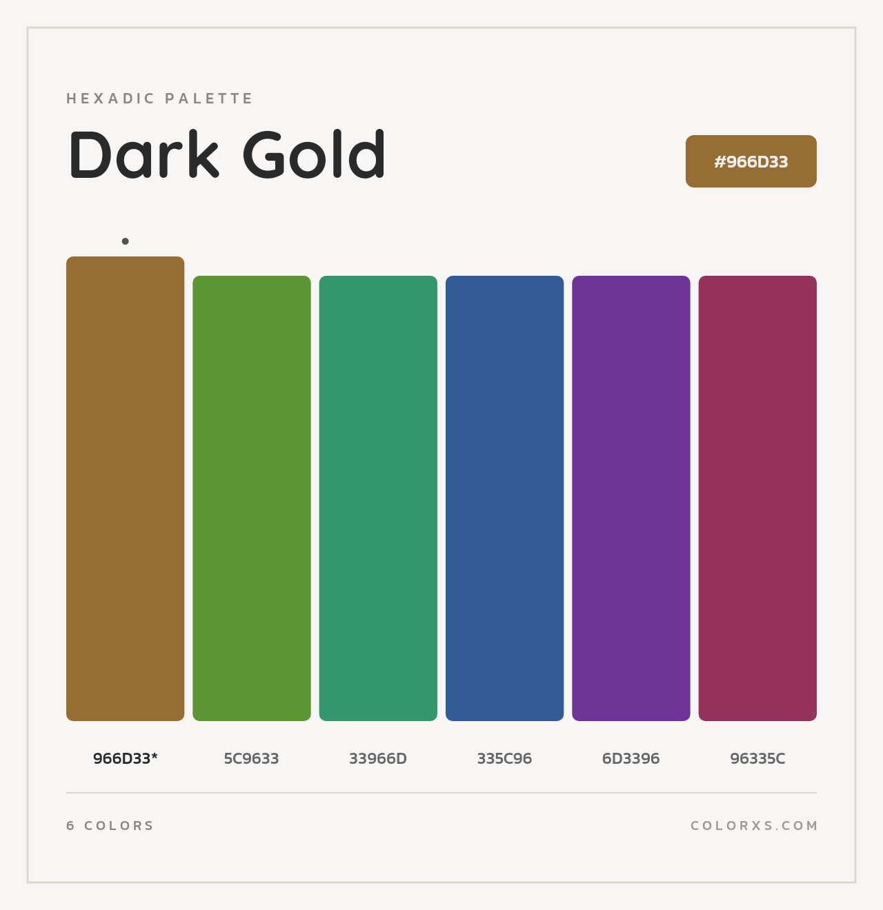 Dark Gold - Hexadic Color Palette