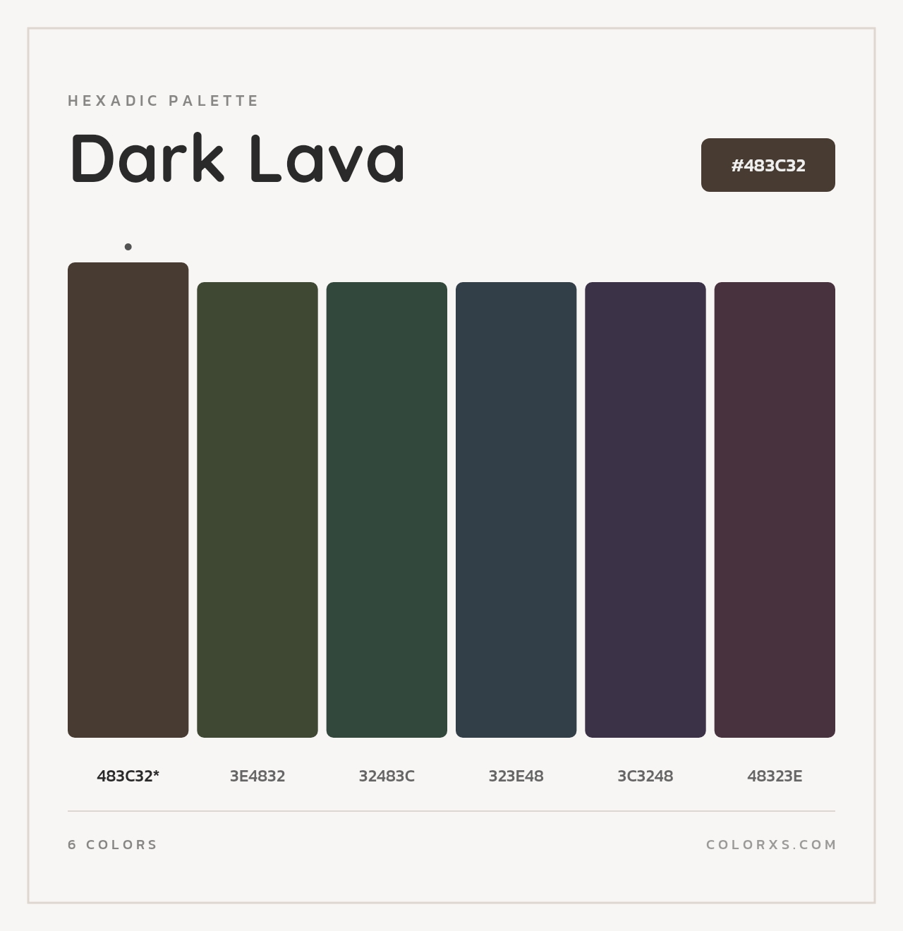 Dark Lava - Hexadic Color Palette