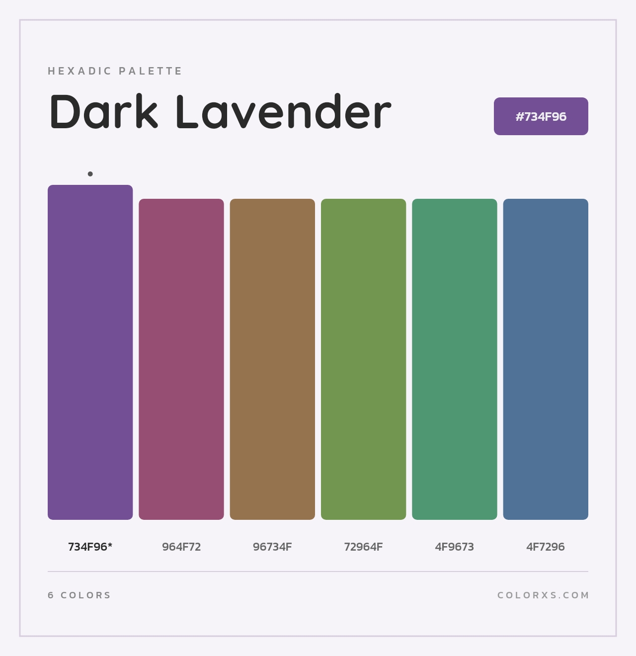 Dark Lavender - Hexadic Color Palette