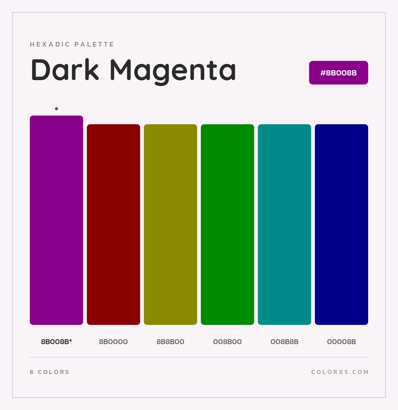 Dark Magenta - Hexadic Color Palette