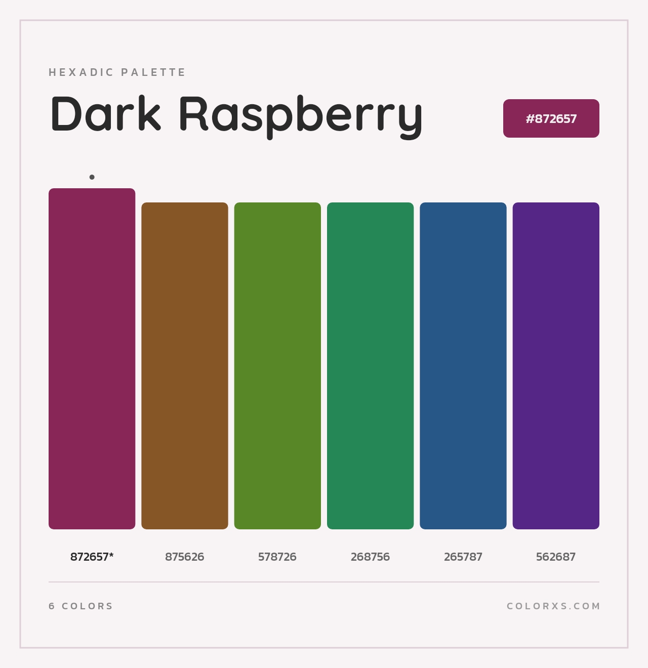 Dark Raspberry - Hexadic Color Palette