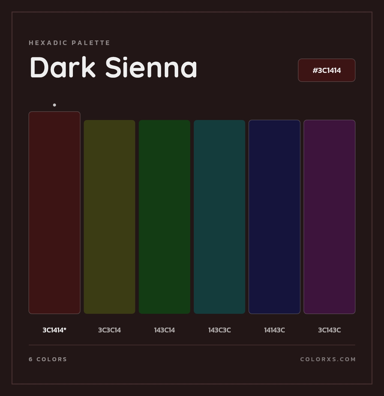Dark Sienna - Hexadic Color Palette