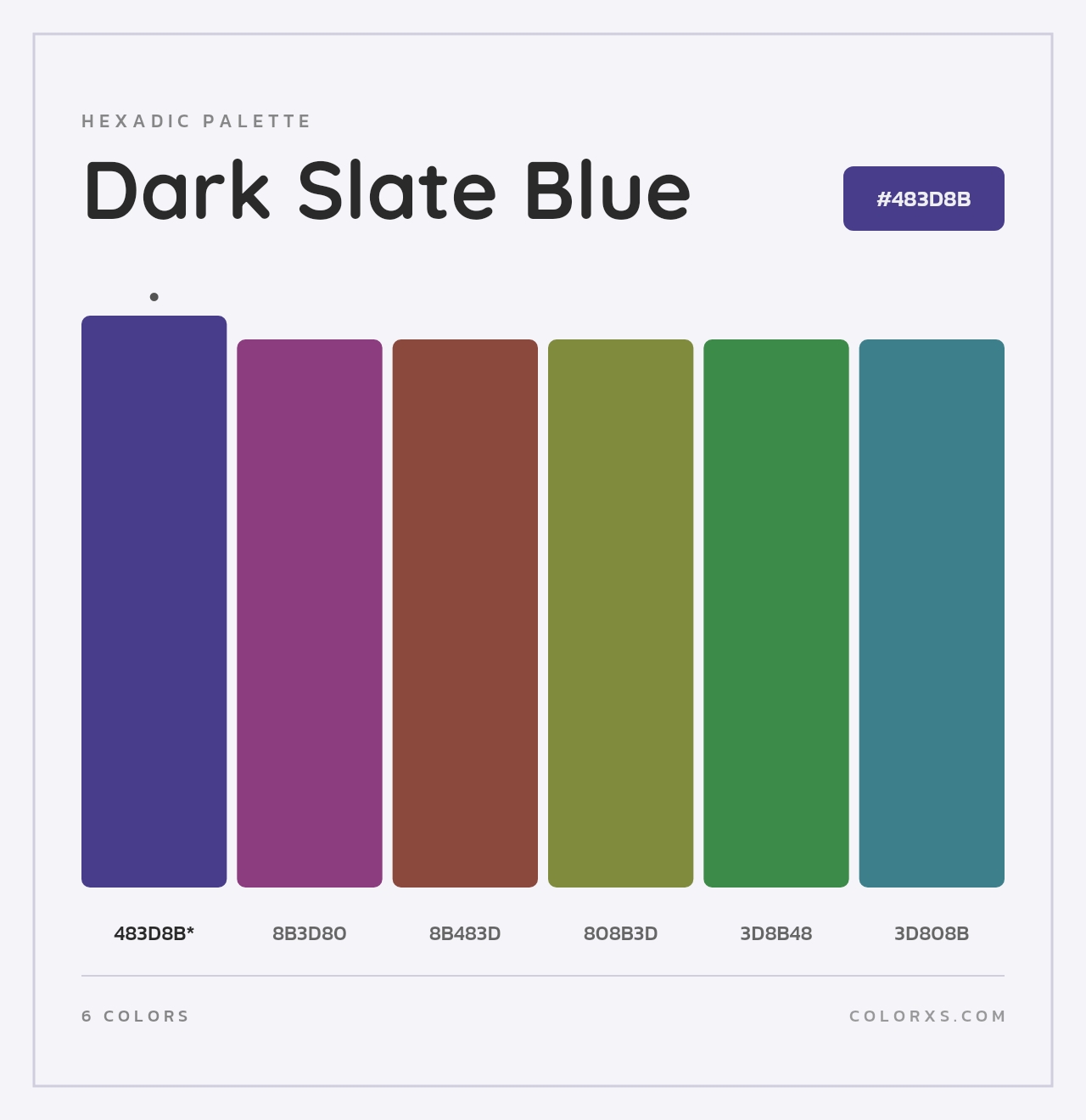 Dark Slate Blue - Hexadic Color Palette