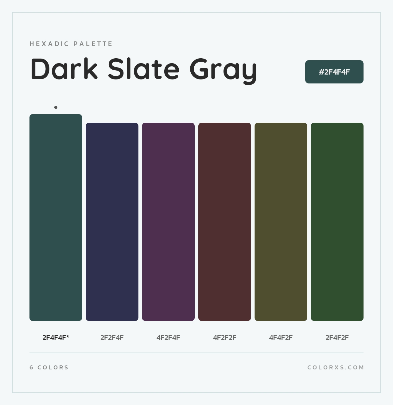 Dark Slate Gray - Hexadic Color Palette