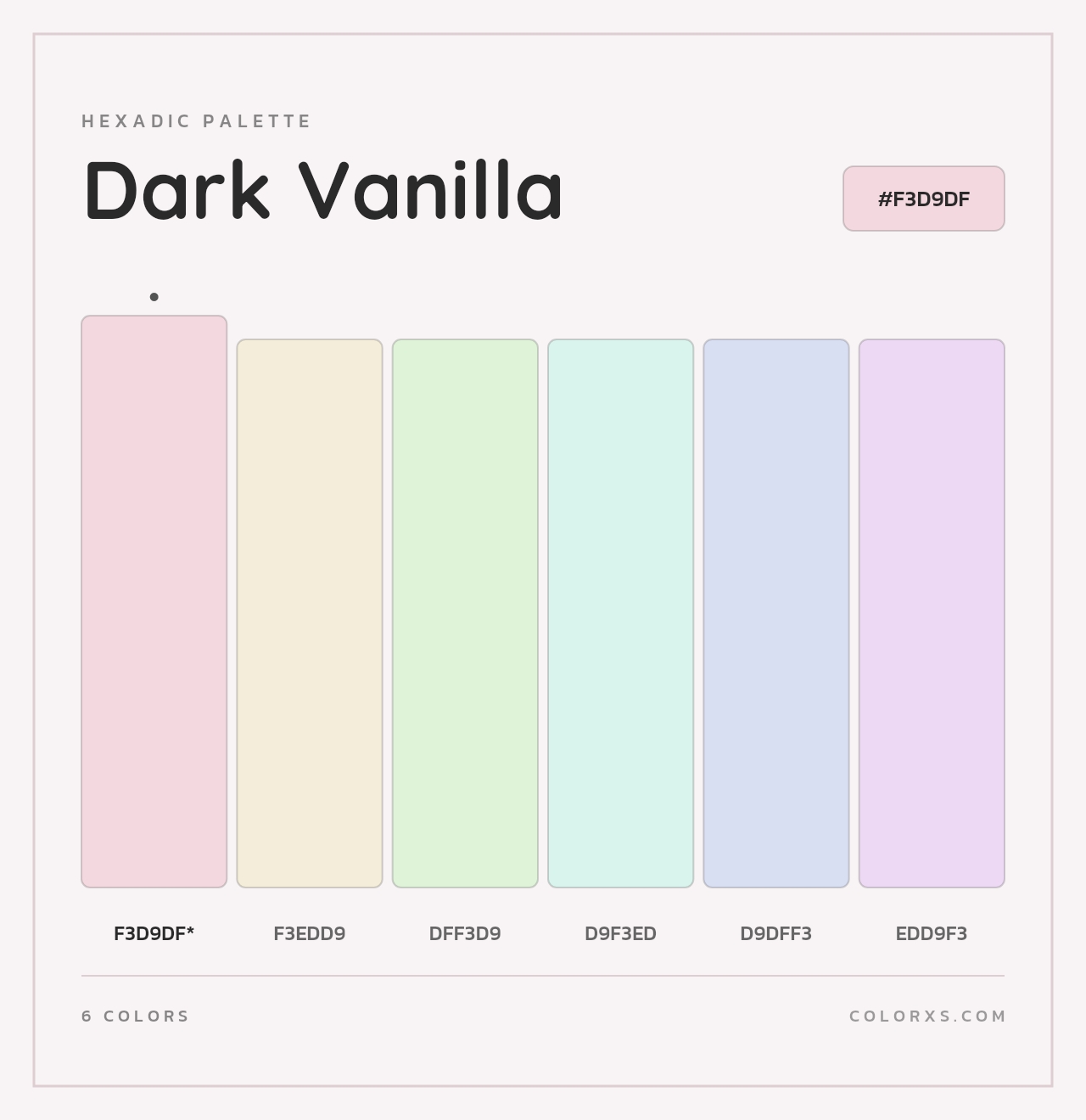 Dark Vanilla - Hexadic Color Palette