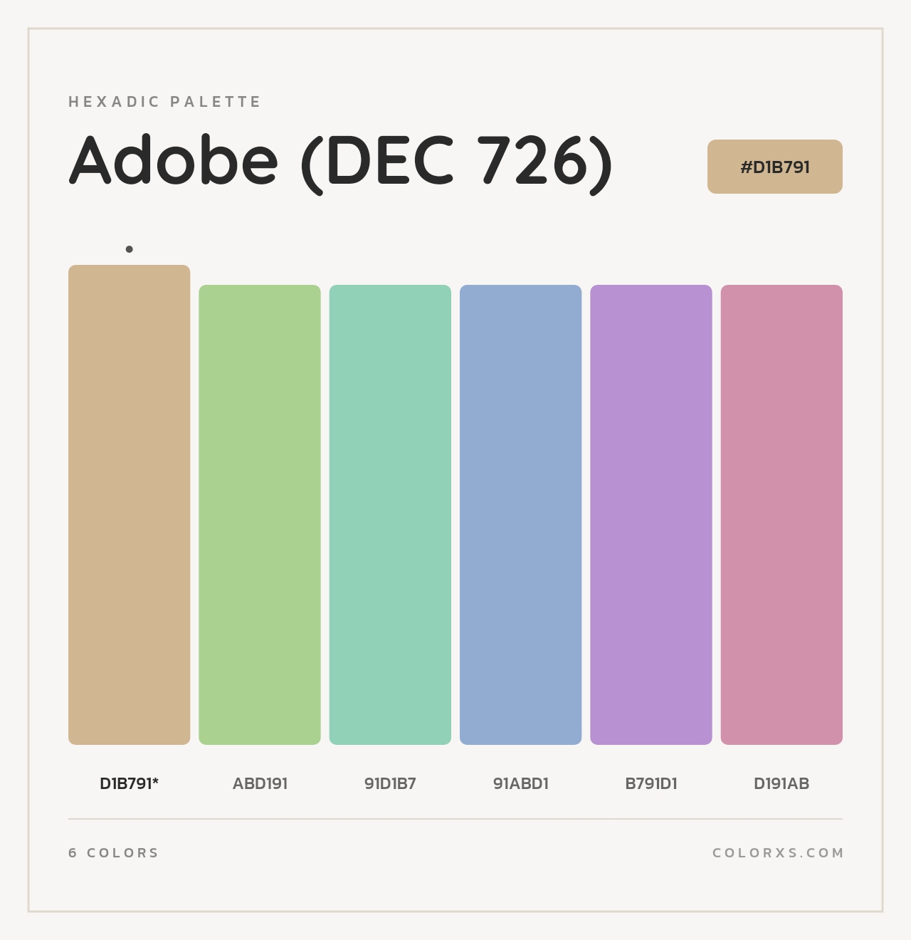 Adobe (DEC 726) - Hexadic Color Palette