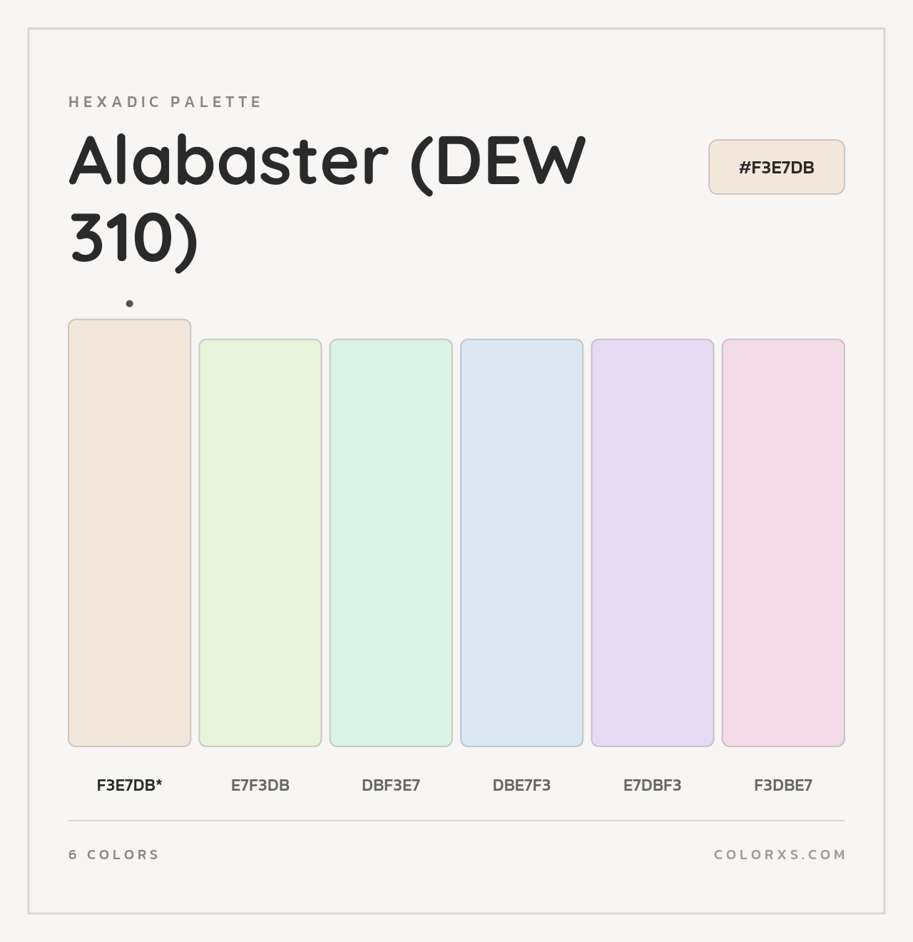 Alabaster (DEW 310) - Hexadic Color Palette