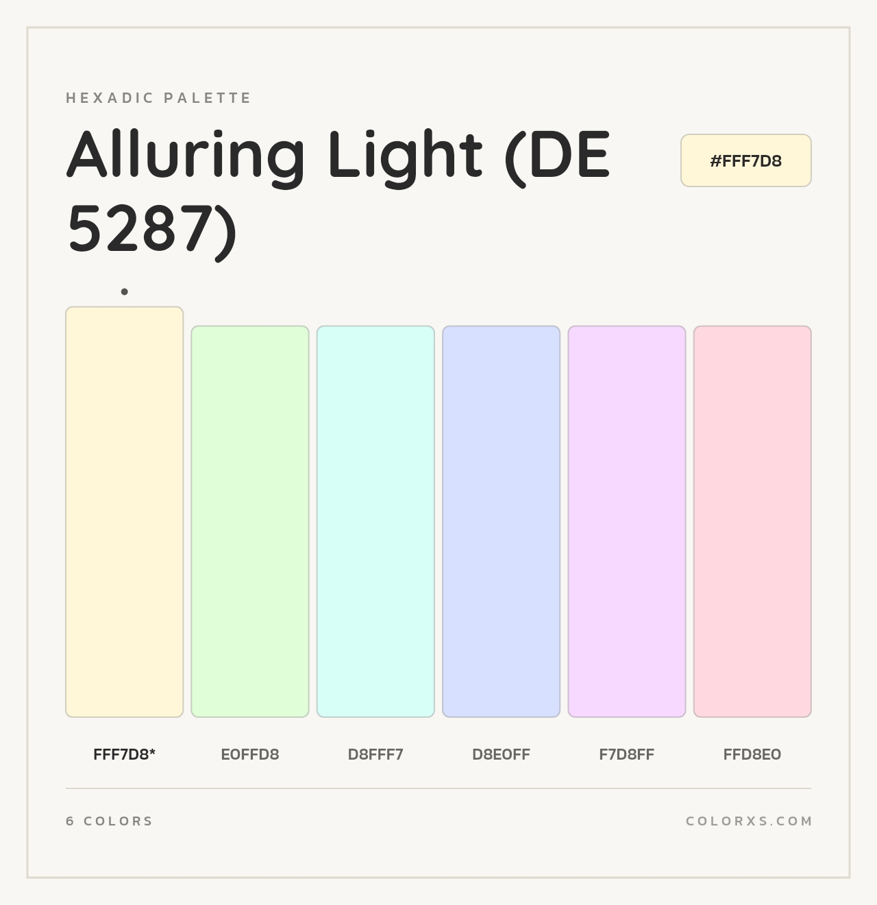 Alluring Light (DE 5287) - Hexadic Color Palette