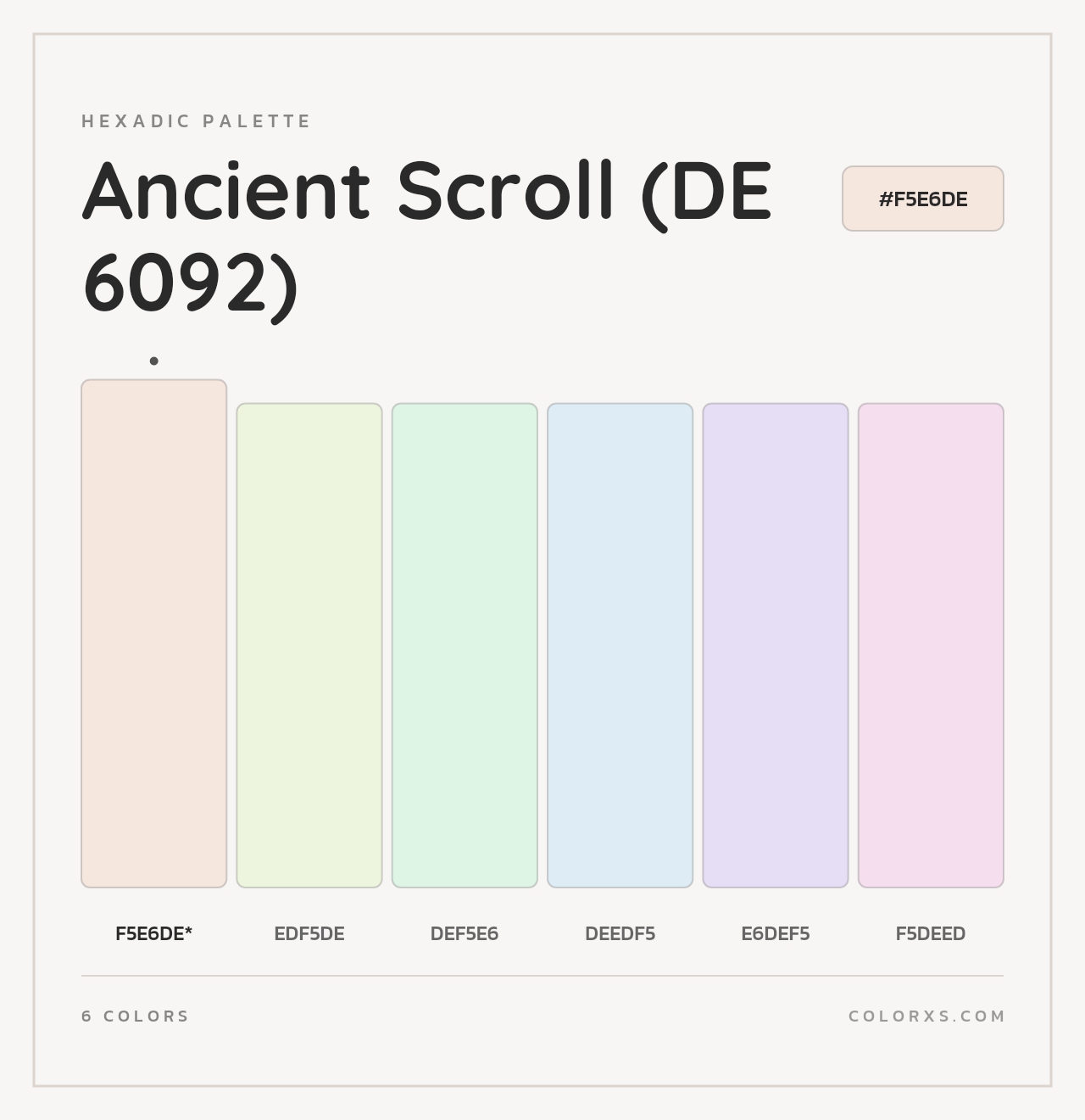Ancient Scroll (DE 6092) - Hexadic Color Palette