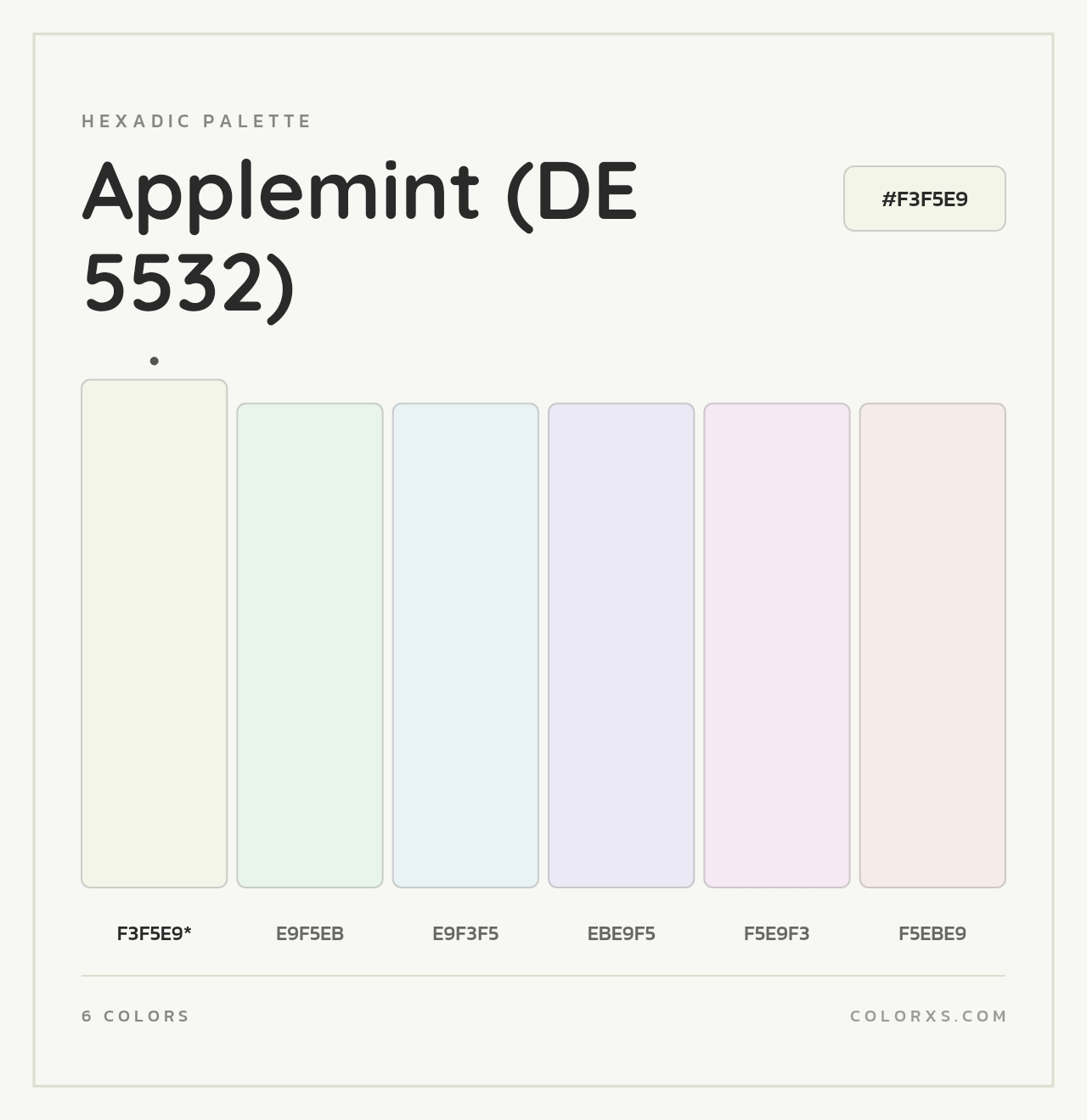 Applemint (DE 5532) - Hexadic Color Palette