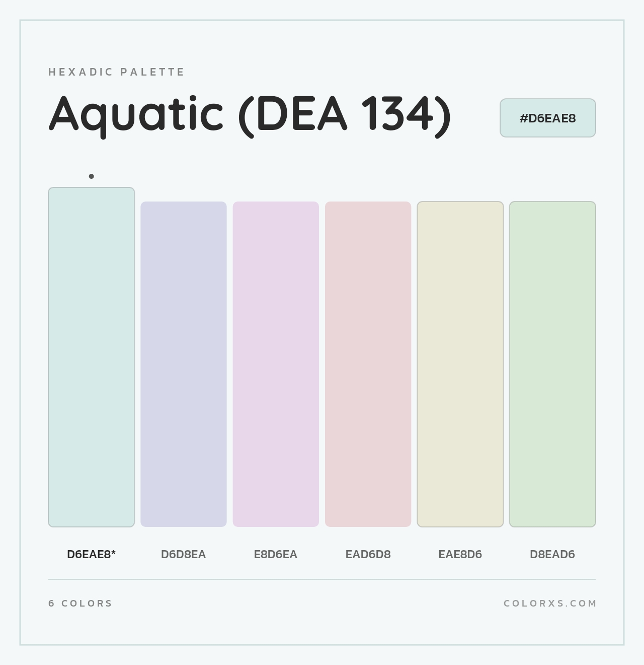 Aquatic (DEA 134) - Hexadic Color Palette