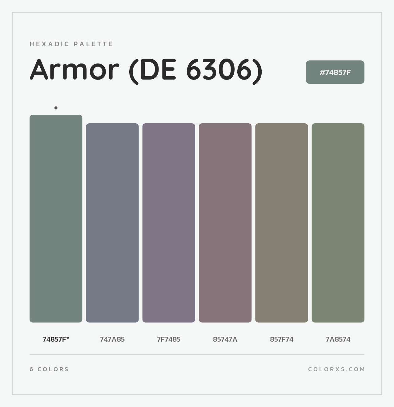 Armor (DE 6306) - Hexadic Color Palette