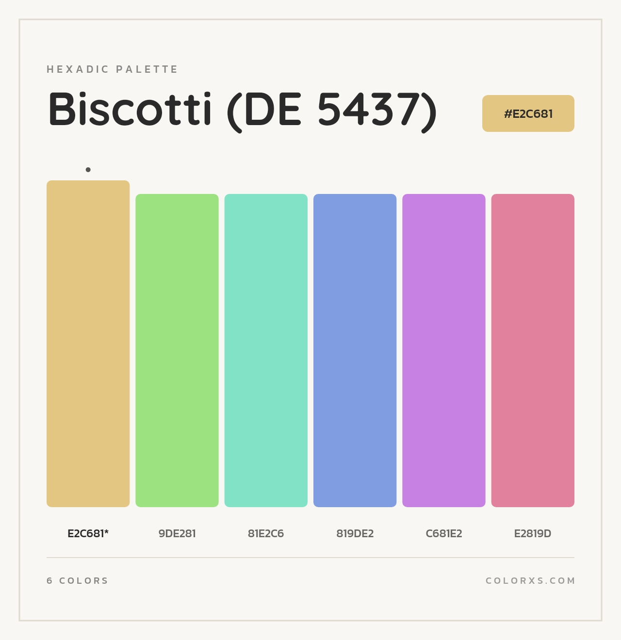 Biscotti (DE 5437) - Hexadic Color Palette