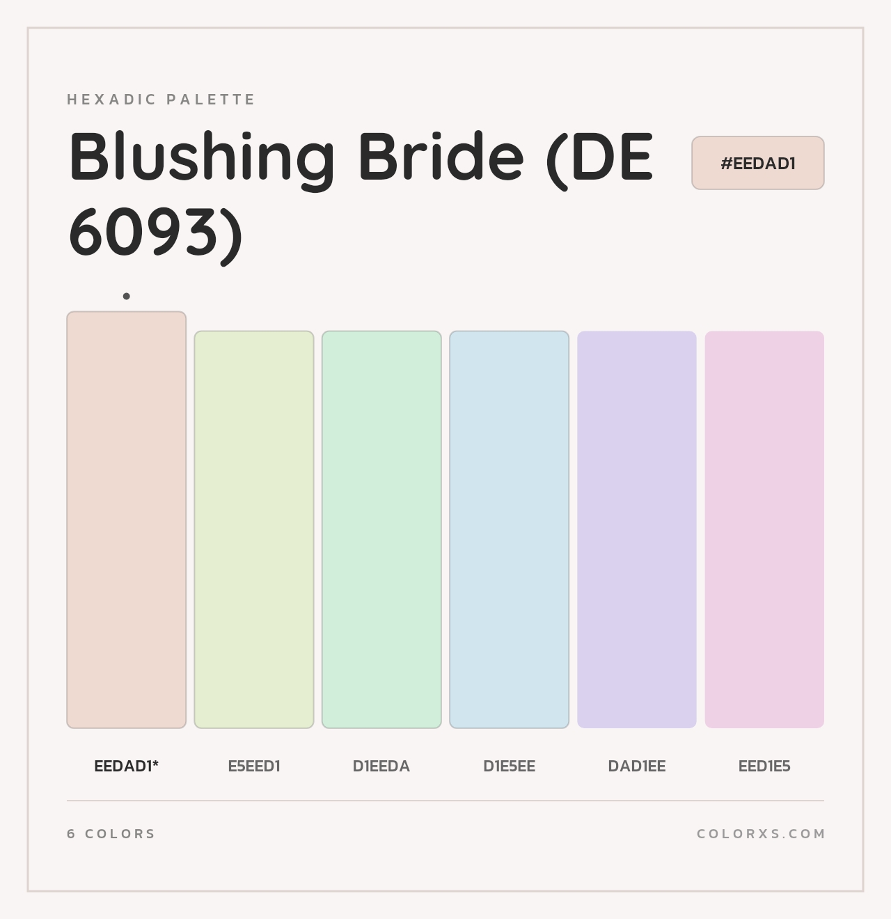 Blushing Bride (DE 6093) - Hexadic Color Palette