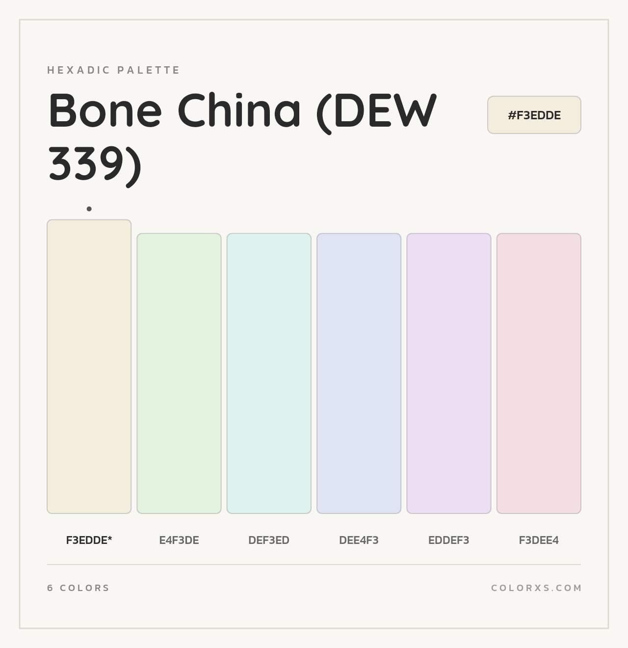 Bone China (DEW 339) - Hexadic Color Palette