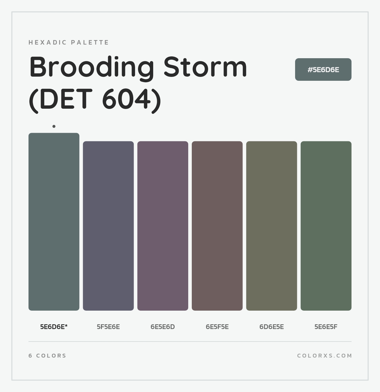 Brooding Storm (DET 604) - Hexadic Color Palette