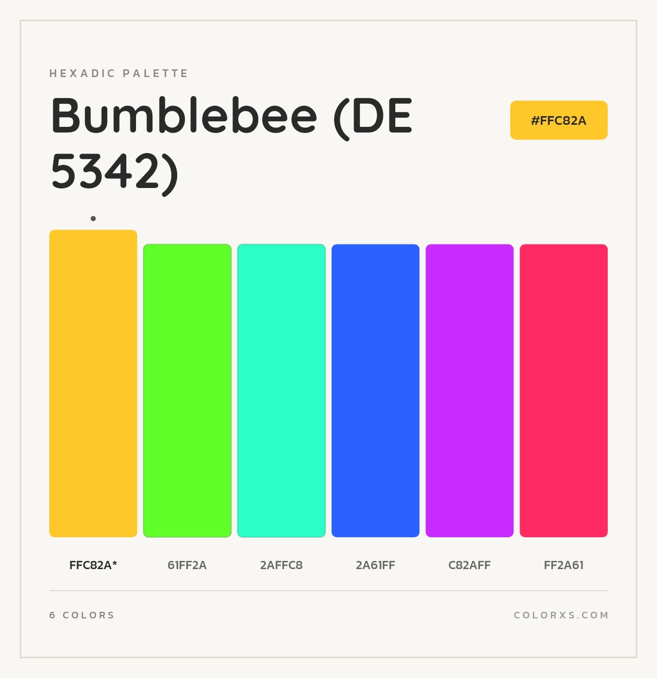 Bumblebee (DE 5342) - Hexadic Color Palette
